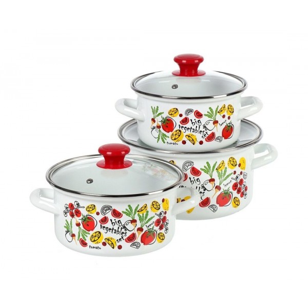 Набор посуды эмалированной КМЗ Гаспачо-1-Экстра 6 предметов