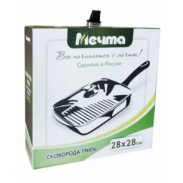 Сковорода-гриль Мечта 28 см с68701 гранит