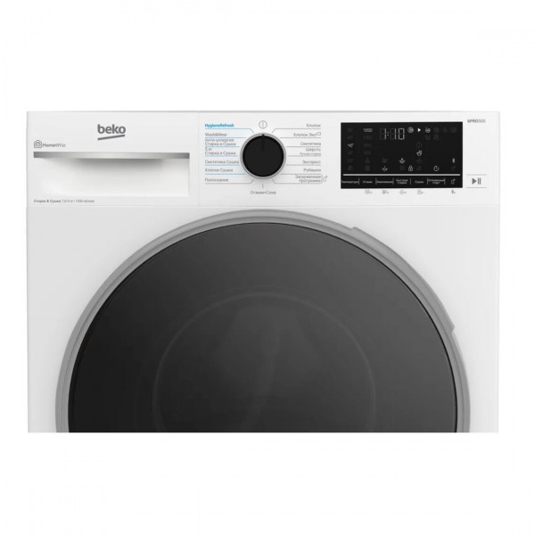 Стирально-сушильная машина автомат BEKO B3DFR57H23W 7.5 кг, инверторная, белый