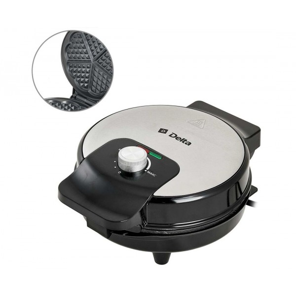 Вафельница DELTA DL-056 1000 Вт черный