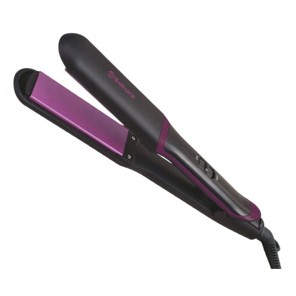 Выпрямитель (утюжок) для волос Sakura SA-4529P черный/фиолетовый