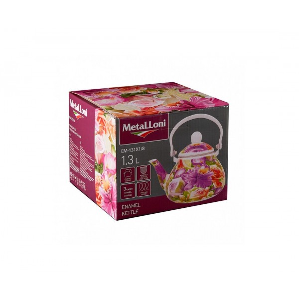 Чайник с фильтром из нержавеющей стали Орхидея Metalloni EM-131X1/8 1,3л.