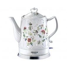 Электрочайник фарфоровый DELTA LUX DL-1239 с цветами