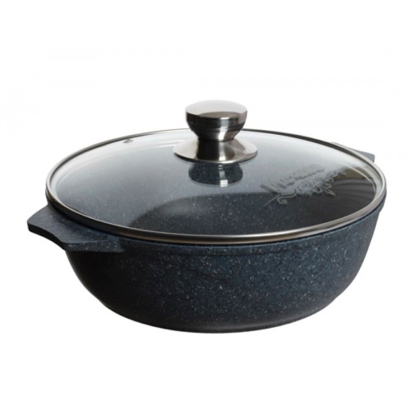 Кастрюля-жаровня Мечта Premium blue алюминиевая с антипригарным покрытием 5л (35903)