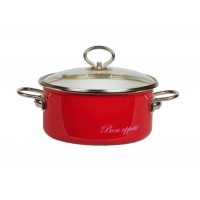 Кастрюля эмалированная Appetite Bon Appetit 2л (8SD165S вишневый)