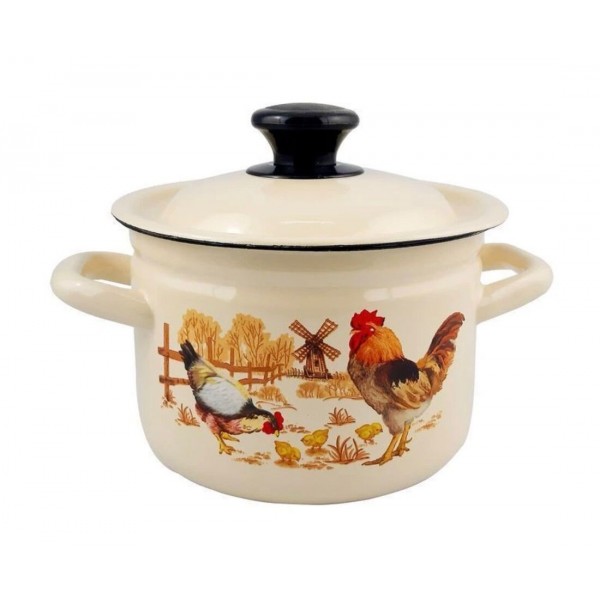 Кастрюля эмалированная КМЗ Подворье 2л (41704-102/6-У4)