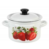 Кастрюля эмалированная КМЗ Садовая клубника 3л (41704-122/6-У4)