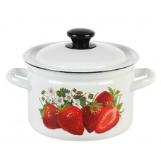 Кастрюля эмалированная КМЗ Садовая клубника 3л (41704-122/6-У4)