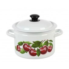 Кастрюля эмалированная КМЗ Вишневый сад 4л (41704-142/6-У4)