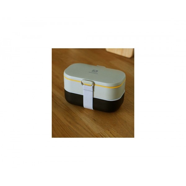 Ланч бокс с 2 контейнерами Арктика 031-1350 1.35 л с приборами черный/бежевый