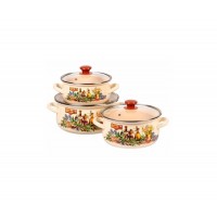 Набор кастрюль Италика-1-Экстра (2,0л, 3,0л, 4,0л) бежевый