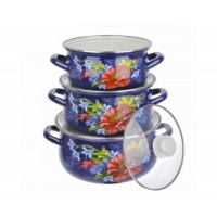 Набор посуды эмалированной 6 предметов КМК Апрель-Экстра