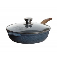 Сковорода с крышкой Мечта Premium blue алюминиевая с антипригарным покрытием 24см (с24903)