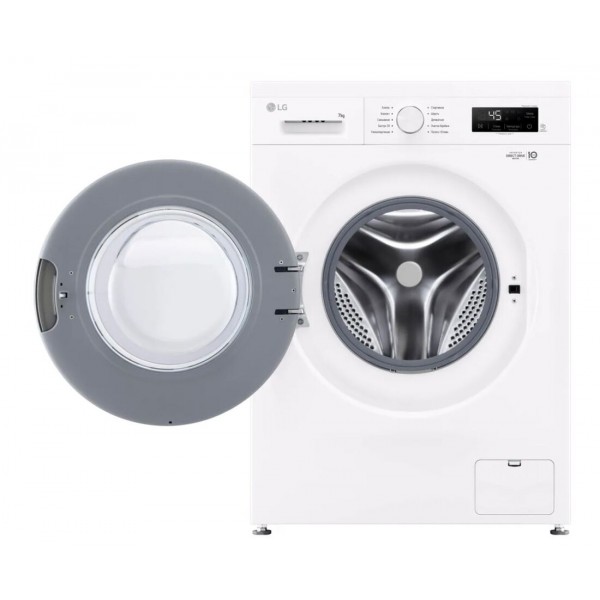 Стиральная машина автомат LG F2Y1HS3W с паром, 7кг, инверторная, белый