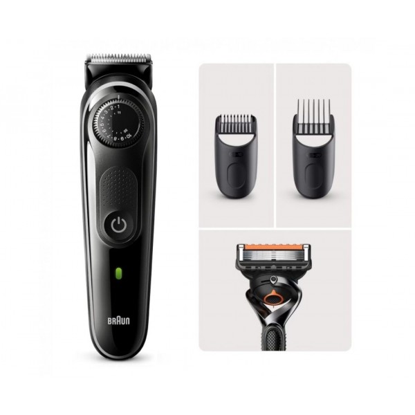 Триммер Braun BT5342 + Бритва Gillette черный