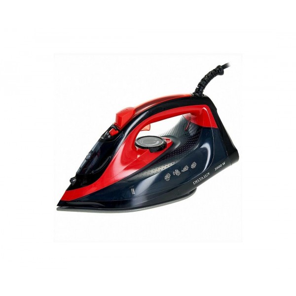 Утюг DELTA LUX DE-3000 черно-красный