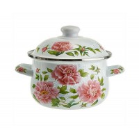 Кастрюля MetaLLoni 2 л Пионы EM-1501