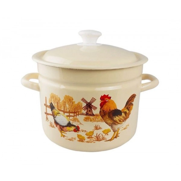 Кастрюля эмалированная КМЗ Подворье 5л (41804-162/6-У4)