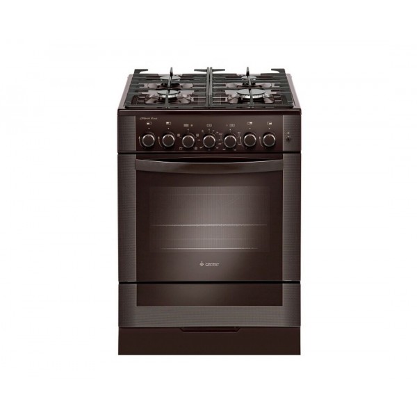Коричневая плита газоэлектрическая (верх - газовый, духовка - электрическая) Gefest ПГЭ 6502-02 0045