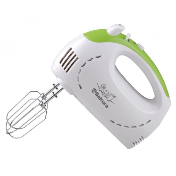 Миксер Sakura SA-6319GR 350Вт белый/зеленый