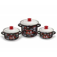 Набор посуды эмалированной 6 предметов Отдых-5-1Люкс