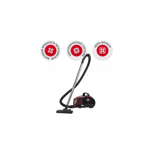Пылесос циклонный Redmond RV-C336 1800 Вт черный/красный