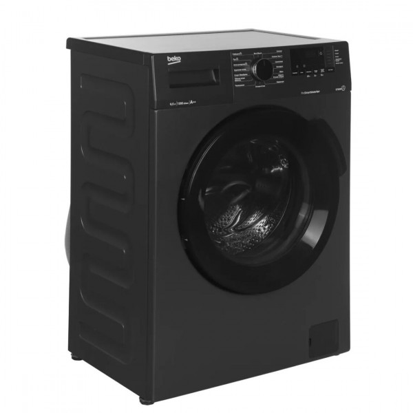 Стиральная машина автомат BEKO WSPE6H612A 6.5кг, инверторная, антрацит