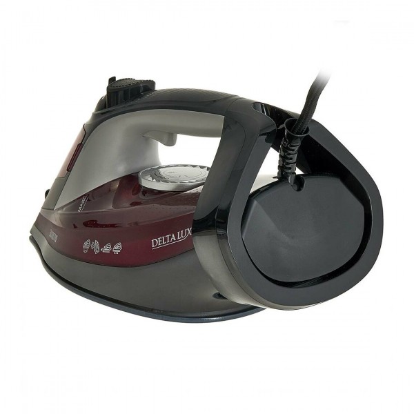 Утюг DELTA LUX DE-3009 3000 Вт черный/бордовый