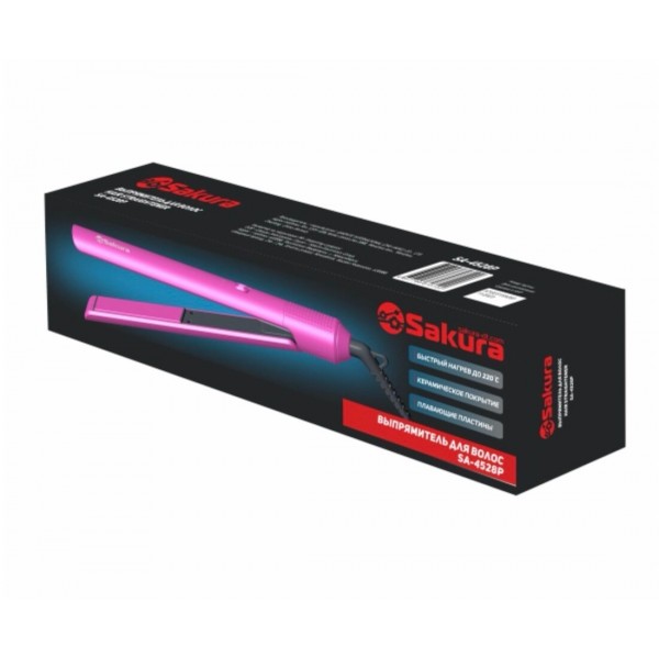 Выпрямитель (утюжок) для волос Sakura SA-4528P розовый