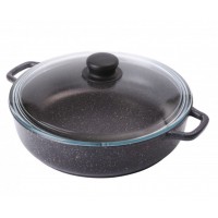 Жаровня со стеклянной крышкой Горница гранит Ж2832аг