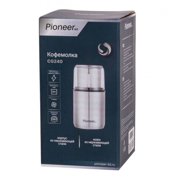 Кофемолка Pioneer CG240 200Вт серебристый