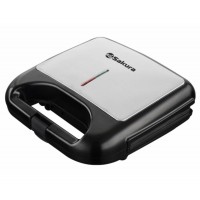 Сендвичница Sakura SA-7427S 750Вт черный/серебристый