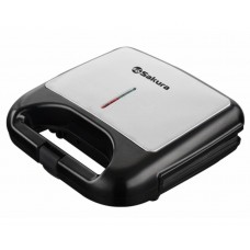 Сендвичница Sakura SA-7427S 750Вт черный/серебристый