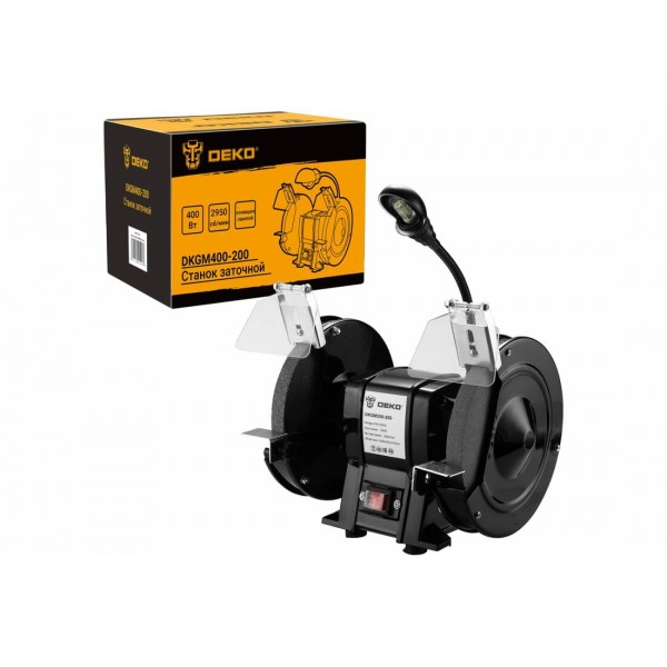 Станок заточной DEKO DKGM400-200, с лампой 063-4324