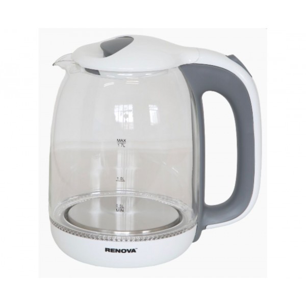 Электрочайник Renova KT17G-09W 1.7 л белый/серый