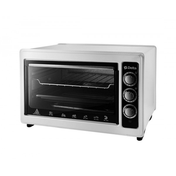 Электропечь DELTA D-0124 белая с грилем + вертел 1300 Вт 37 л