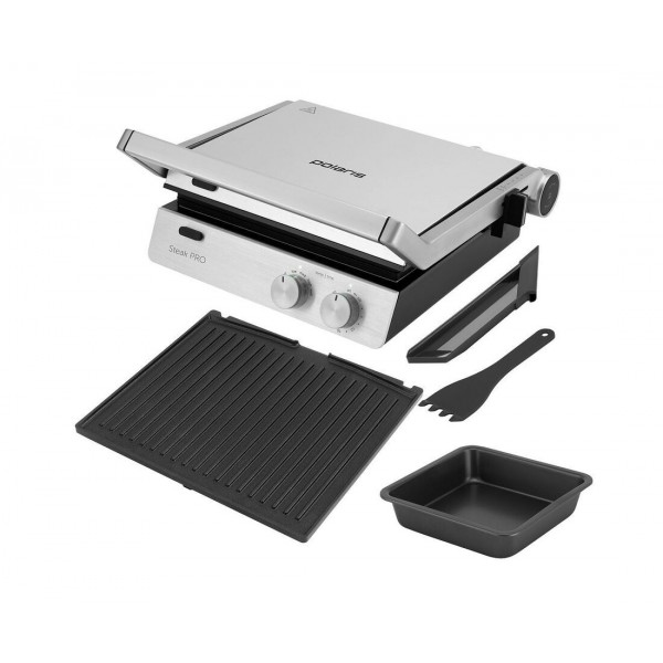 Гриль электрический Polaris PGP 2803 2000Вт серебристый