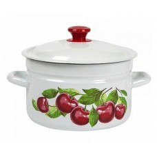 Кастрюля эмалированная КМЗ Вишневый сад 2л (41704-102/6-У4)