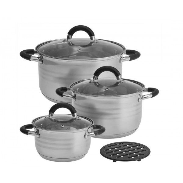 Набор посуды Webber BE-637/6 6 предметов + подставка