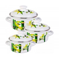 Набор посуды эмалированной КМЗ Бамбук-1 6 предметов