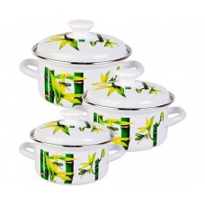 Набор посуды эмалированной КМЗ Бамбук-1 6 предметов