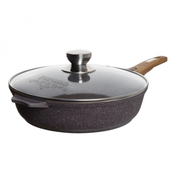 Сковорода со съемной ручкой и крышкой Мечта Premium violet алюминиевая с антипригарным покрытием 28см (С028904)