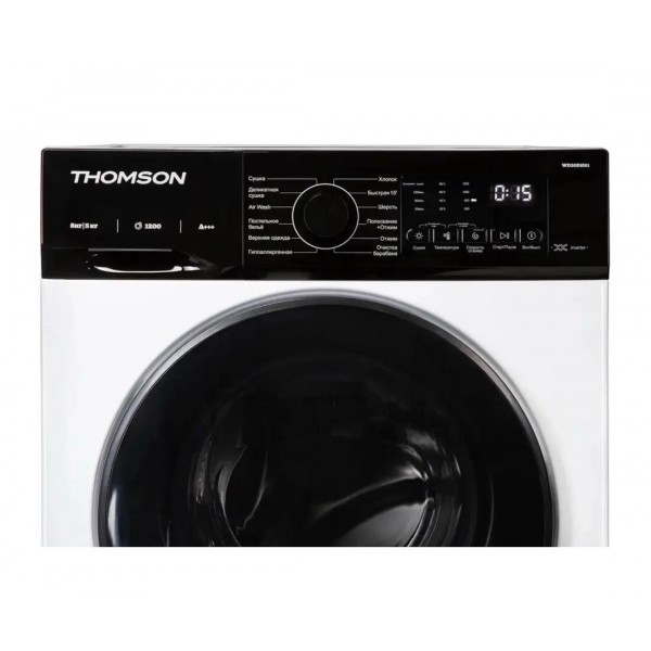 Стиральная машина автомат THOMSON WD30E8I01 с сушкой, с паром, 8кг, инверторная, белый