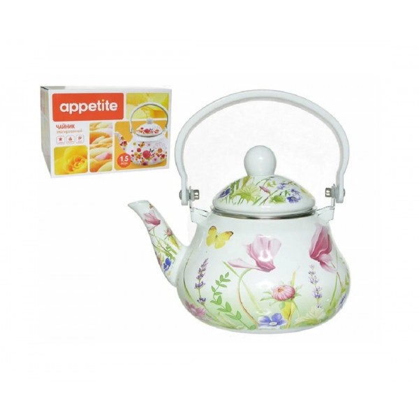 Чайник эмалированный заварочный Примавера TM Appetite FT11-PR 1,5л