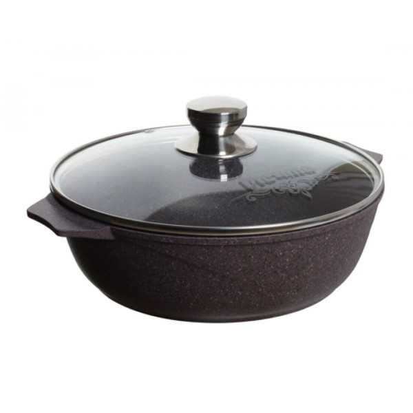 Кастрюля-жаровня Мечта Premium violet алюминиевая с антипригарным покрытием 5л (35904)