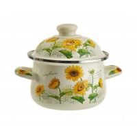 Кастрюля MetaLLoni 1,5 л Подсолнухи EM-1508