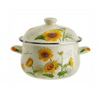 Кастрюля MetaLLoni 2,8 л Подсолнухи EM-1510
