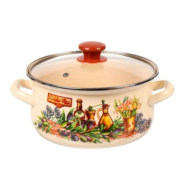 Кастрюля эмалированная КМЗ Италика 2л (61904-102/4.02-У4)