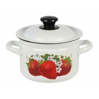 Кастрюля эмалированная КМЗ Садовая клубника 4л (41704-142/6-У4)