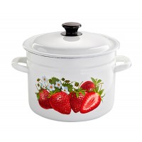 Кастрюля эмалированная КМЗ Садовая клубника 6л (41804-182/6-У4)
